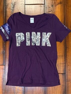 PINK Victoria's Secret Purple Crewneck Tee